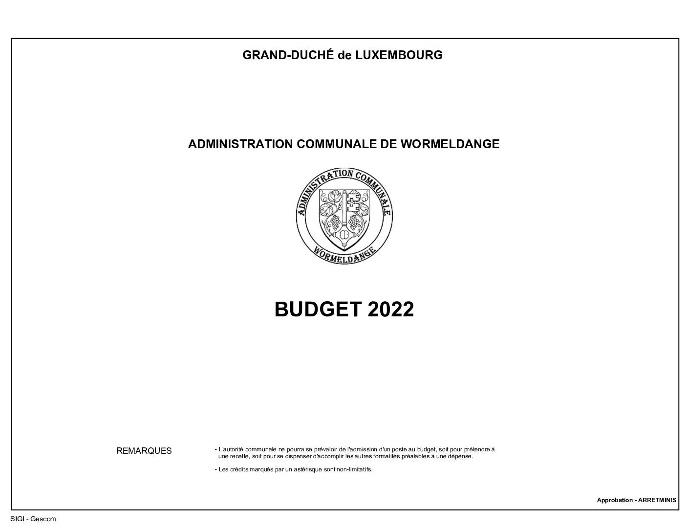 20220203 Budget approuvé 2022