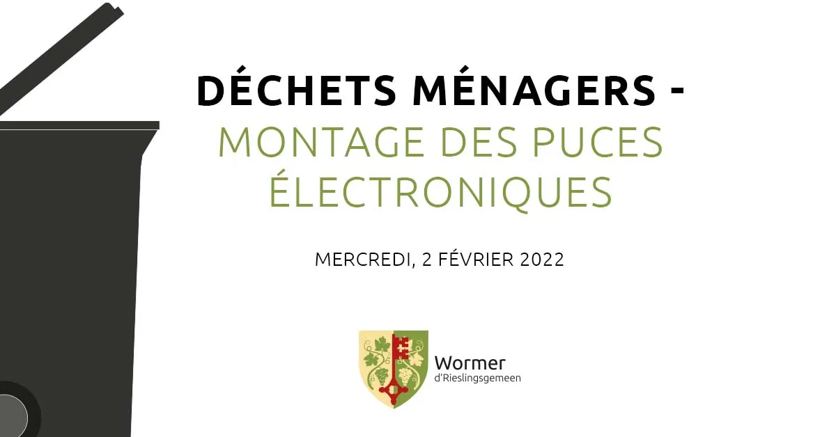 Montage-puce-poubelle illustration puces électroniques