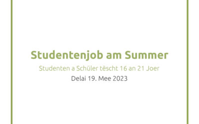 Studentenjob/Job étudiant