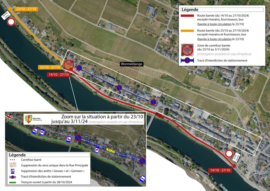 Plan Route barrée N10