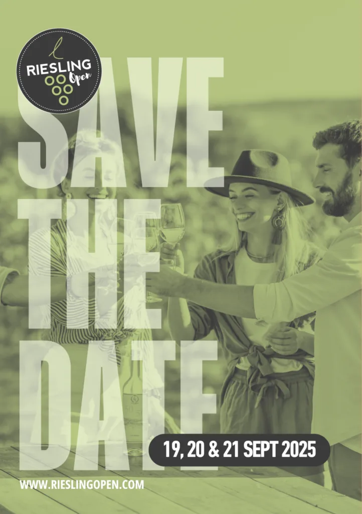 Annonce Save the Date Riesling Open 19. - 21. Septembre 2025