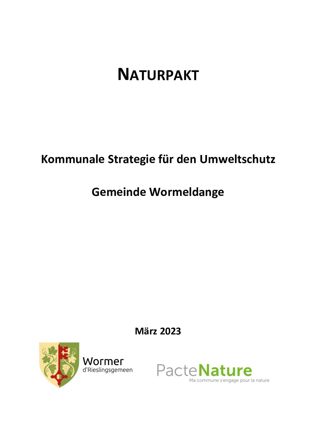 Naturpakt Umweltschutzstrategie Wormer