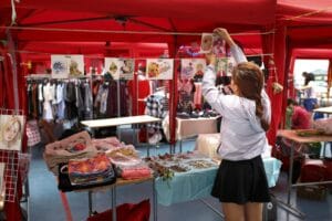 photo sur un petit marché