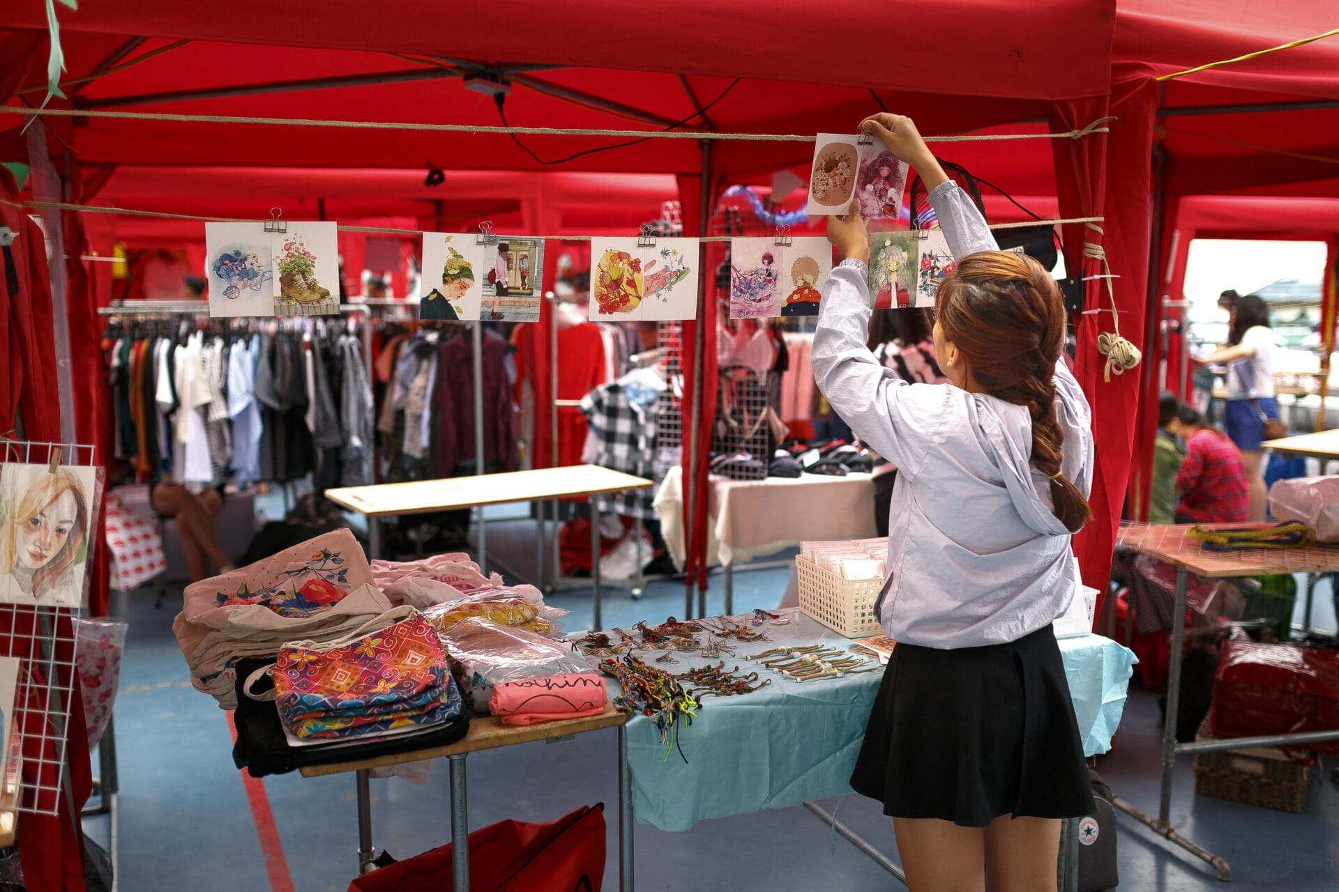 photo sur un petit marché