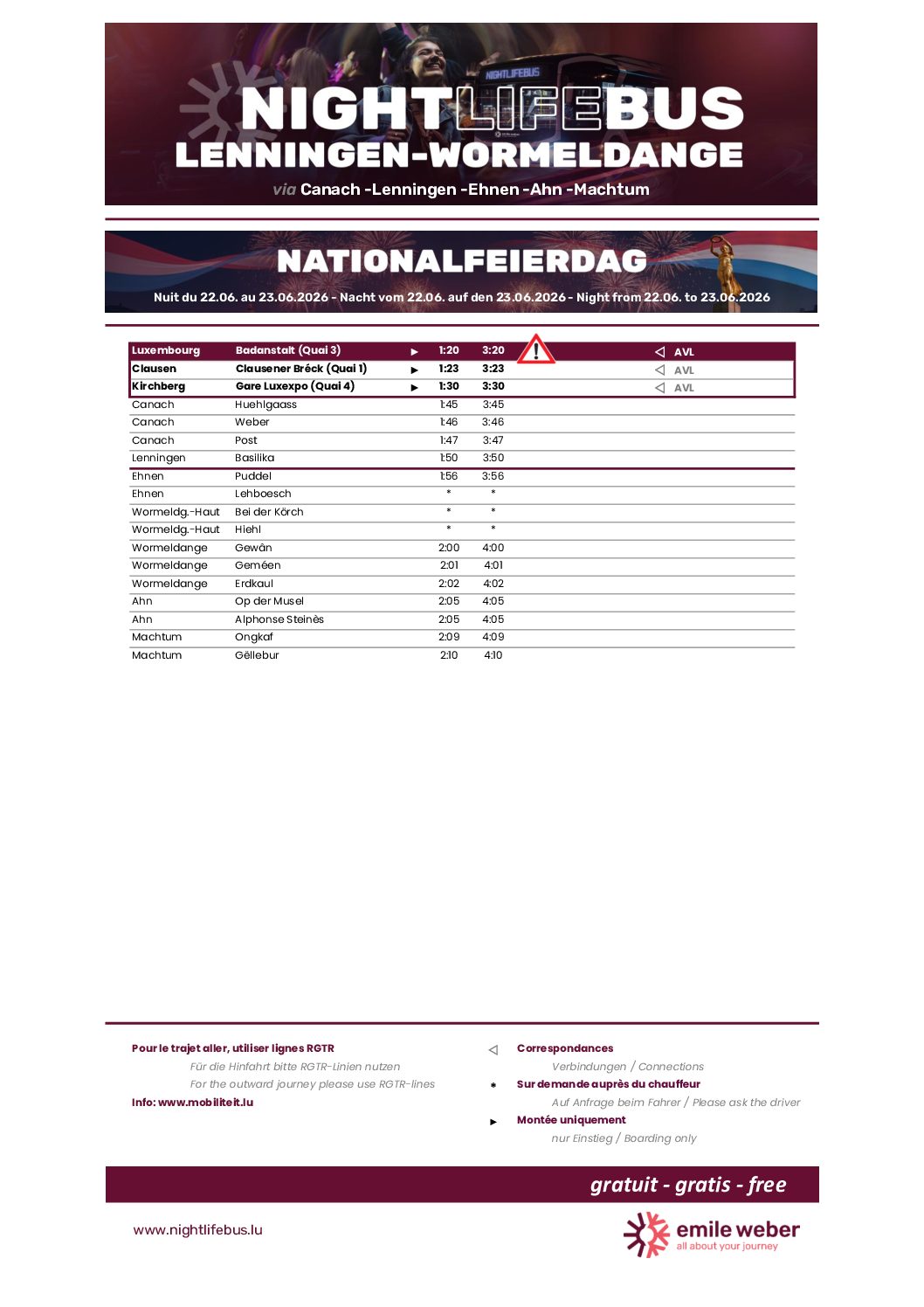 NLB_Wormeldange_Horaire_Virowend_vun_Nationalfeierdag_2026