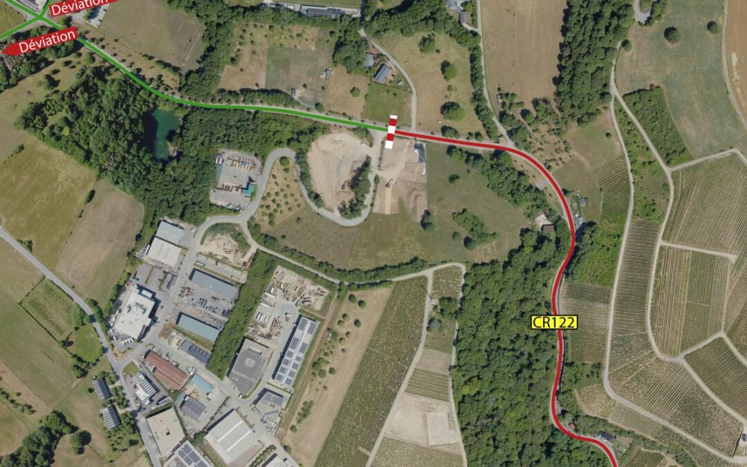 Route barrée CR122 Dreiborn – Wormeldange